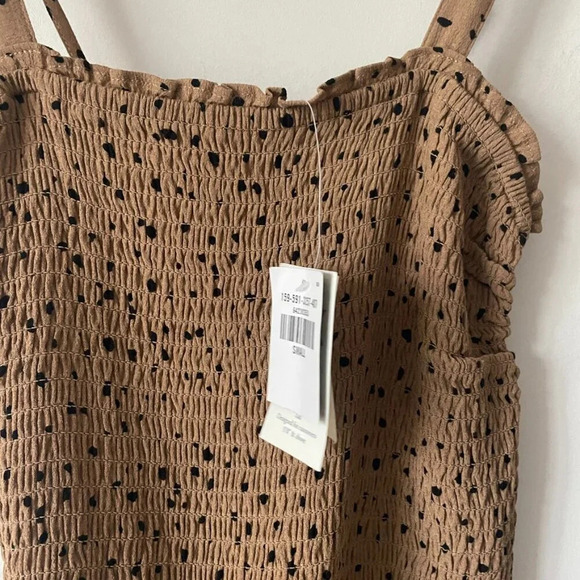 Abercrombie & Fitch Leopard Print Smocked Top  Jumpsuit NWT Size Small - Picture 7 of 8